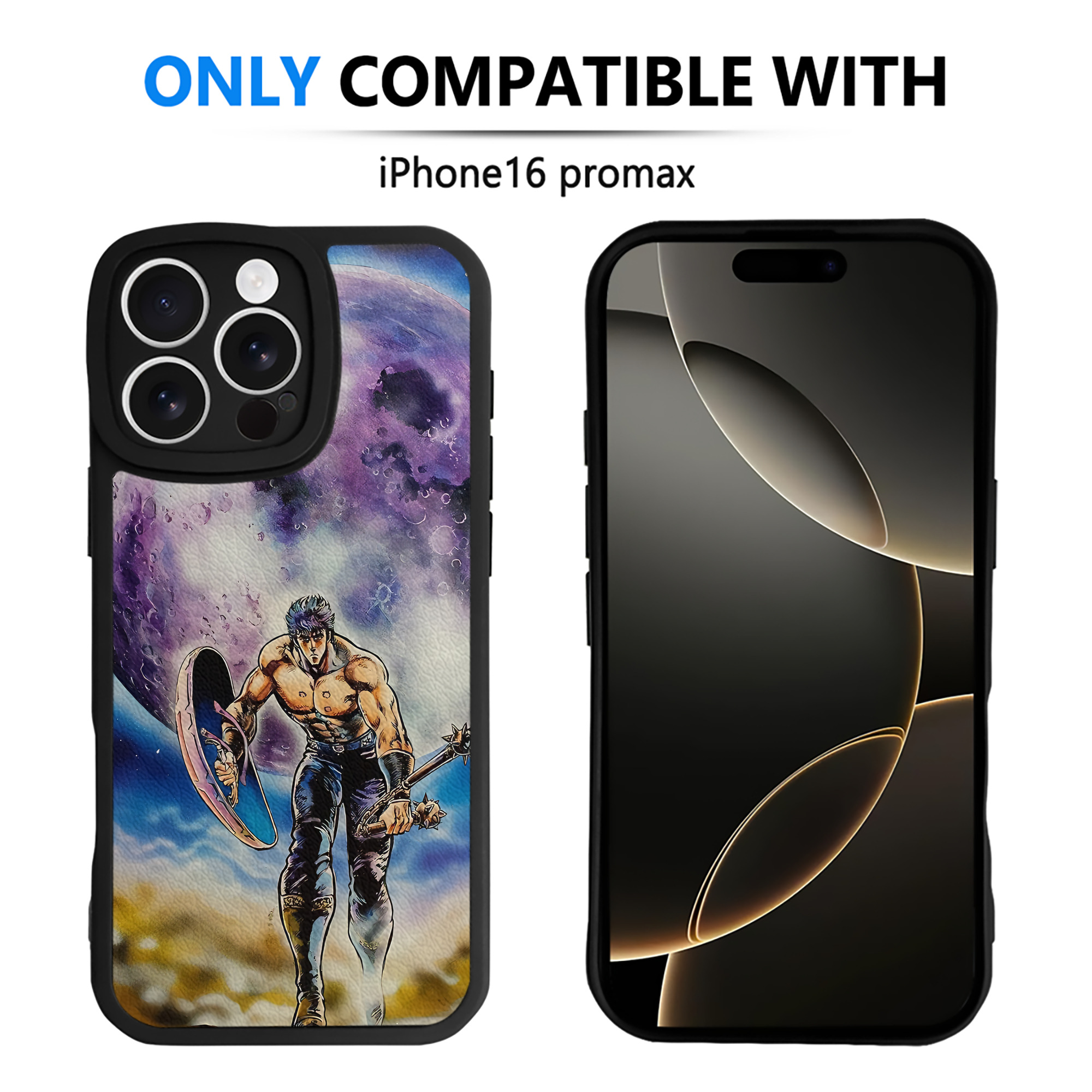 （画像用） 北斗の拳 Fist of the North Star 【iPhone 16シリーズ対応】シリコンスマホケース（レザー調） 材質：シリコン